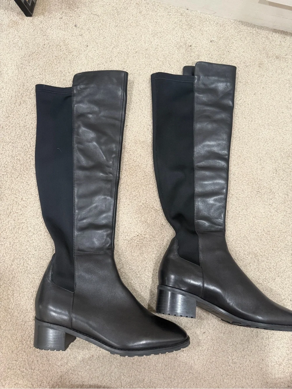 Blondo Black Over-the-Knee Leather Waterproof Riding Boots, Never Worn